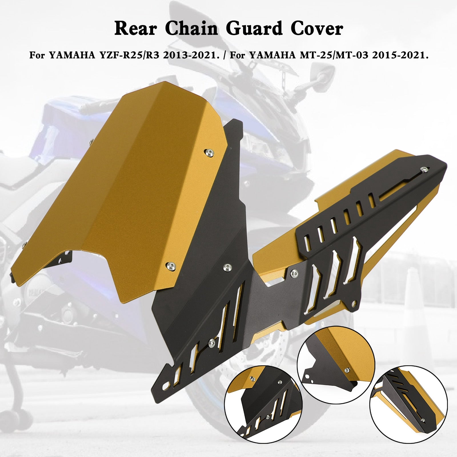 Rear Sprocket Chain Guard Cover For YAMAHA YZF R25 R3 MT-25 MT-03 13-21 Generic