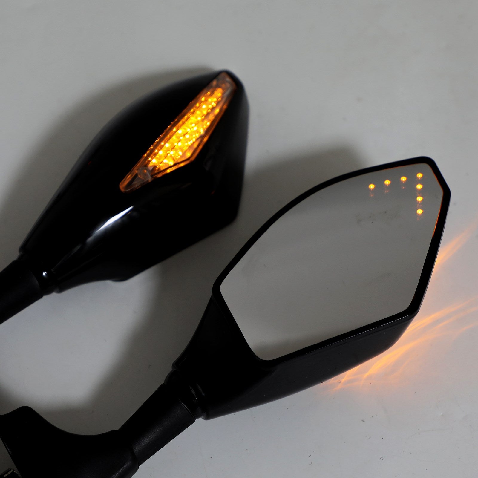 Honda CBR600F4i CBR600F4 CBR600F CBR250R Pair Rear View Side Mirrors With LED Turn Signals