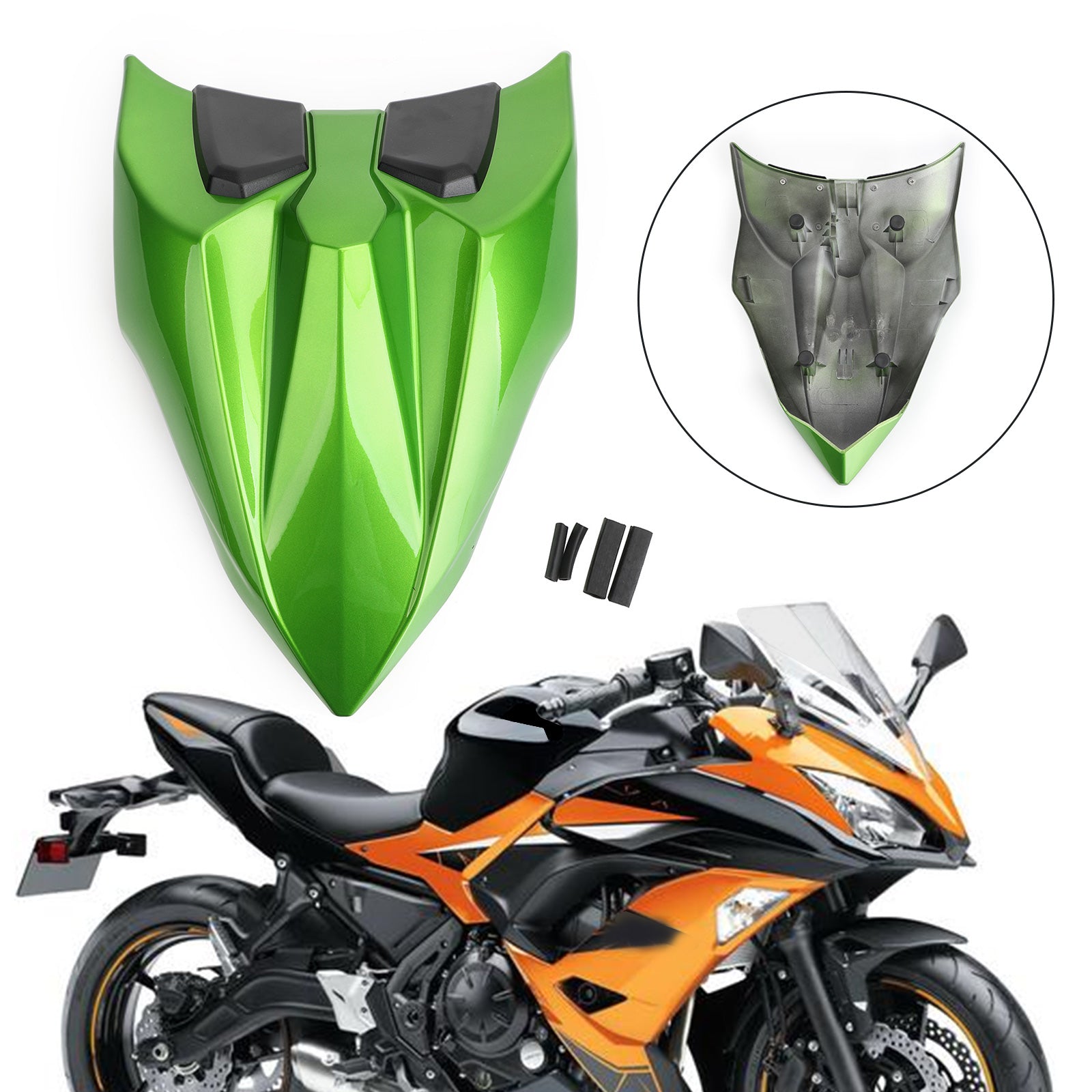 17-23 Kawasaki Z650 Ninja 650 Motorcycle Rear Seat Fairing Cover Cowl