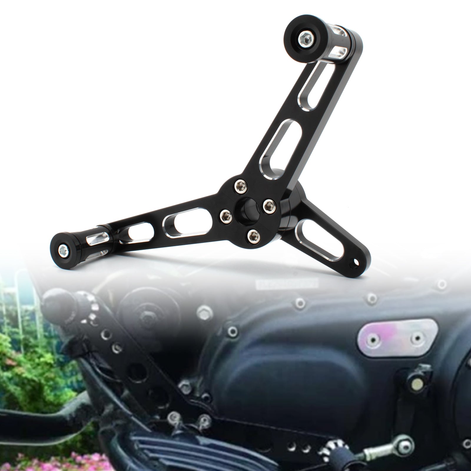 Motorradpedal mit Schalthebel passend für Sportster 883 1200 04–07 18 Schwarz-D Generisch