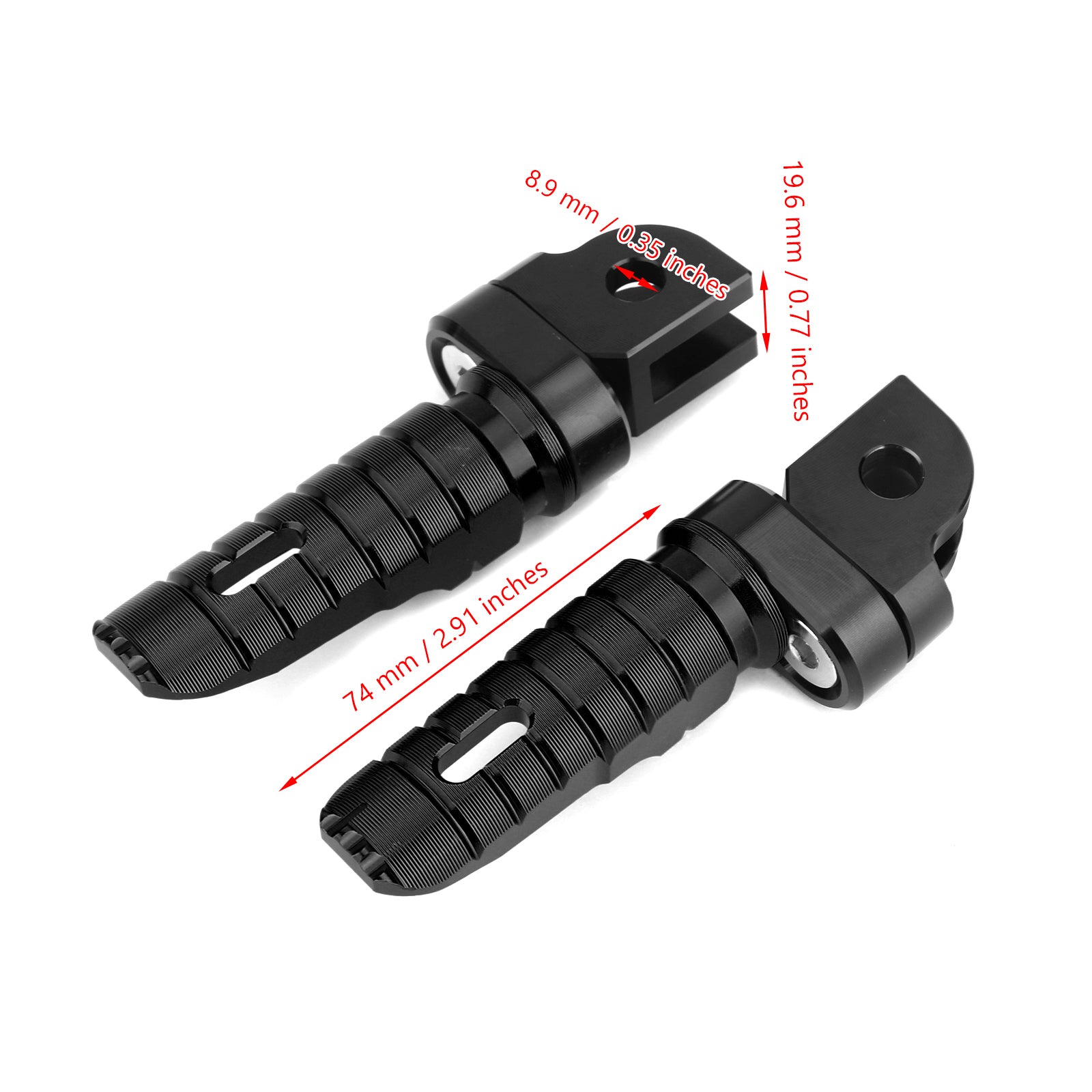 Front Footrests Foot Peg Fit For Yamaha XJR 1300 98-18 TDM 900 04-10 XJ6 09-15 MT-09 MT-07 14-20 Black