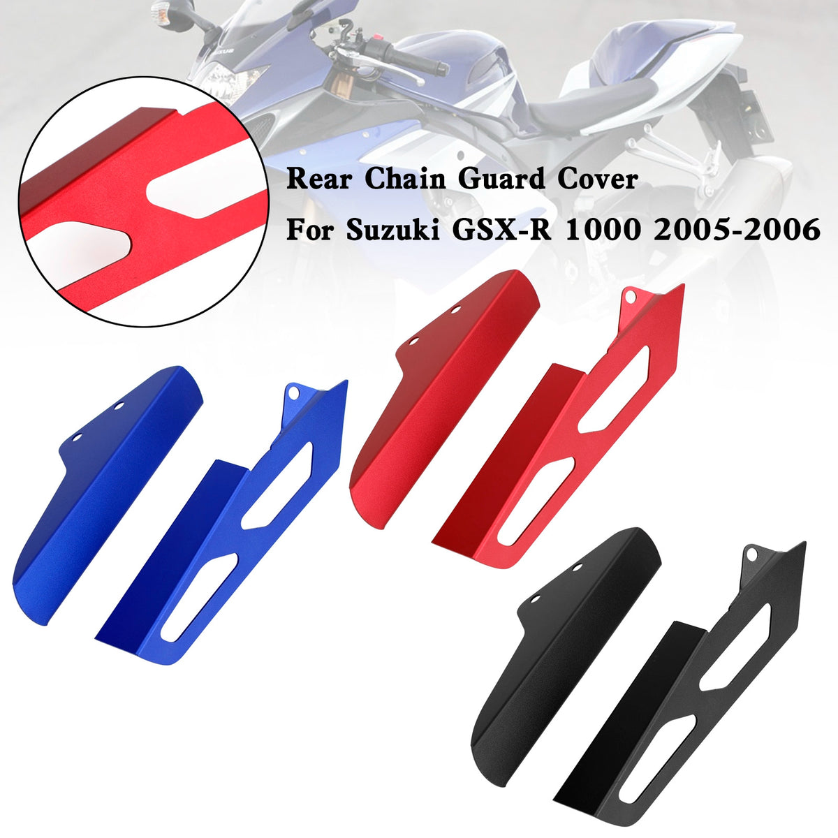 Copertura della protezione della catena della corona posteriore per Suzuki GSX-R GSXR 1000 2005-2006 K5 generico