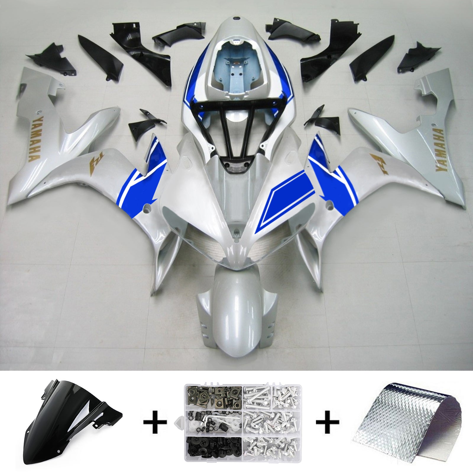 Injection Fairing Kit Karrosseri Plast ABS passer til Yamaha YZF 1000 R1 2004-2006