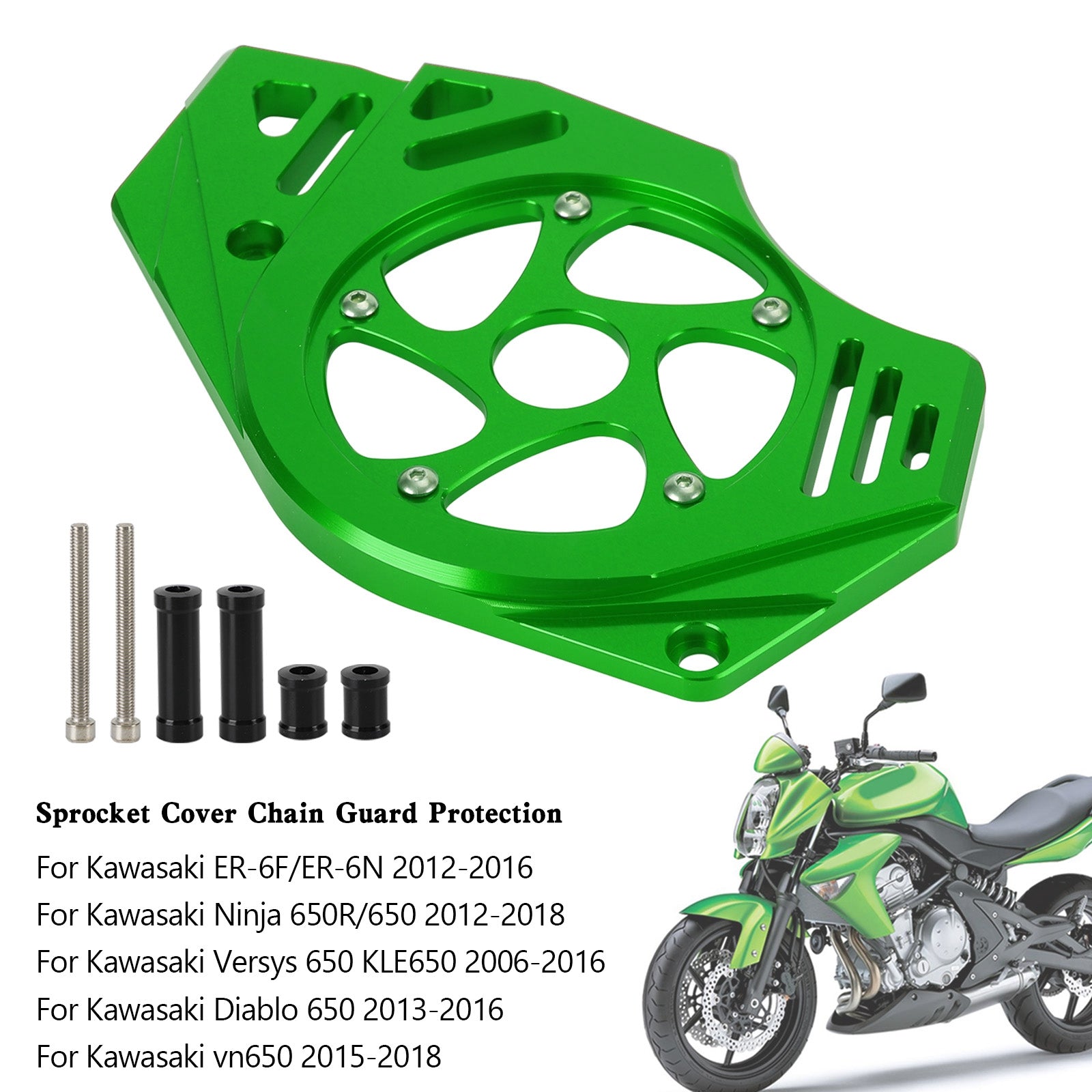 Sprocket Cover Chain Guard Protection For Kawasaki Ninja Vulcan 650 ER-6N