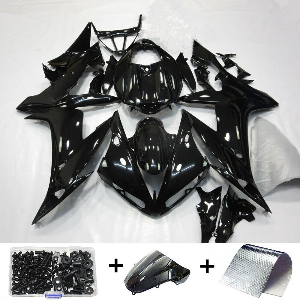 Amotopart 2004-2006 Yamaha YZF R1  Fairing Gloss Black Fairing Kit