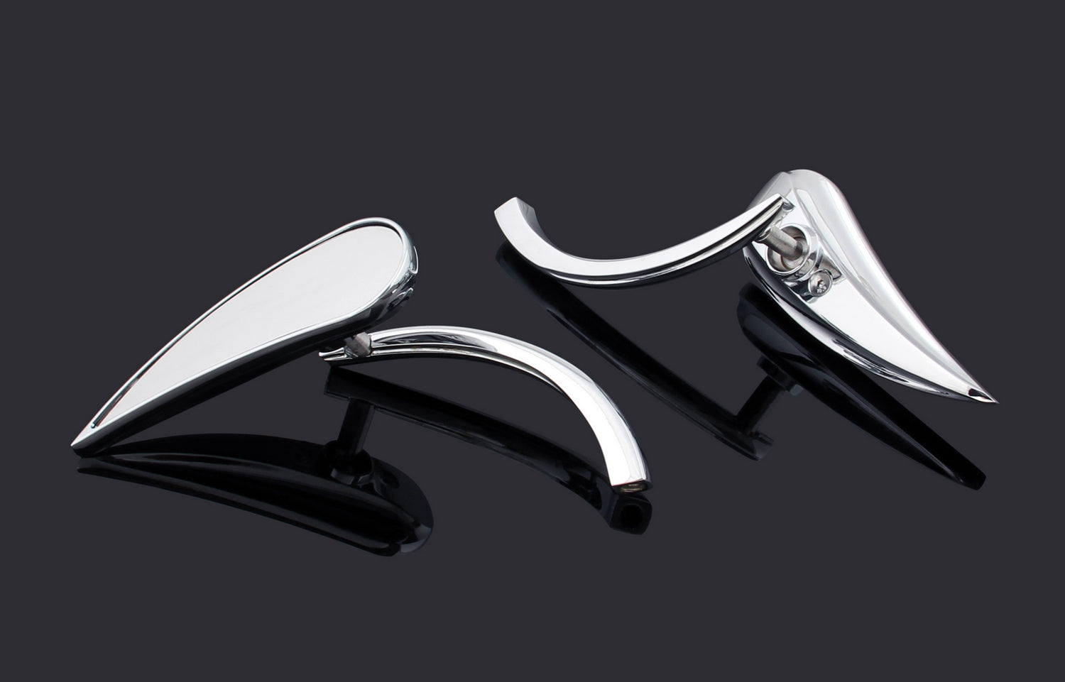 Mirrors RAD II Teardrop Chrome For Honda Suzuki Kawasaki Victory Generic