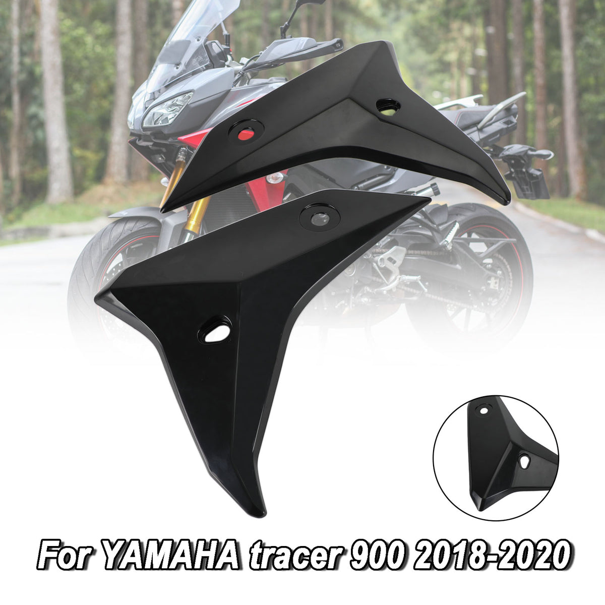 Unlackierte Kühlerseitenverkleidungsplatten für Yamaha Tracer 900/GT 2018–2020