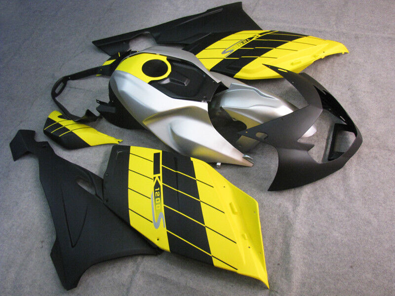 Amotopart BMW 2005-2010 K1200S Black Yellow Sliver Fairing Kit