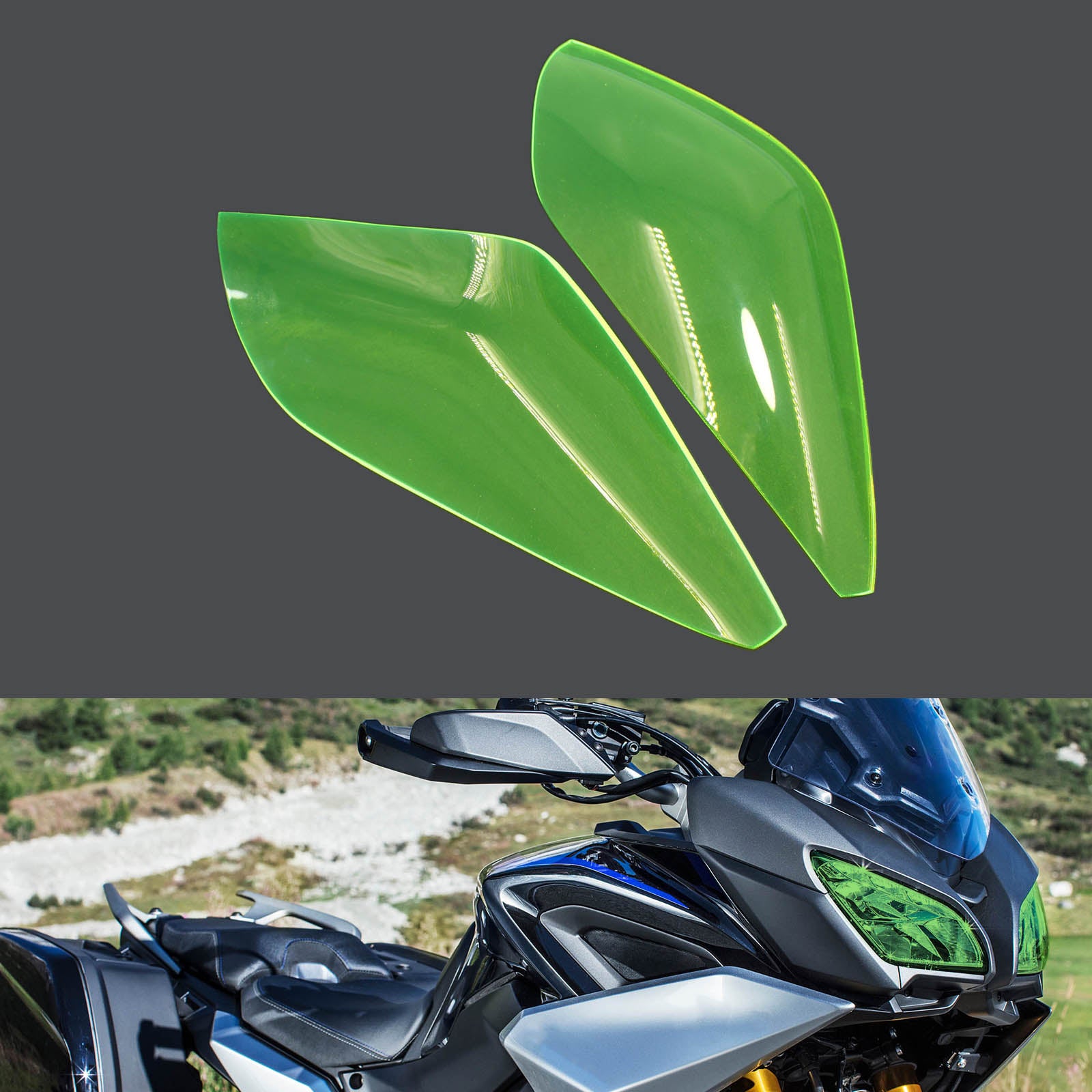 Protection de lentille de phare avant adaptée pour Yamaha Mt-09 Fj 09 Tracer 16-18? fumée générique