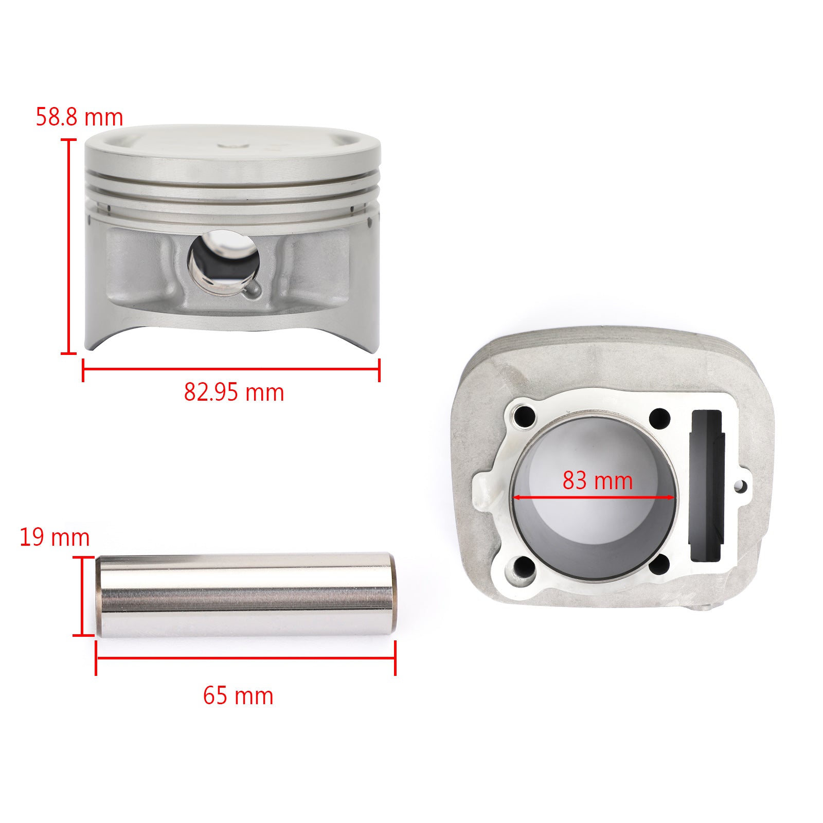 Kit de joint de Piston de cylindre Yamaha, extrémité supérieure, adapté pour Yamaha Raptor 350 (YFM350R) 04-13 Bruin 350 4x4 (YFM350FA) 04-06 générique