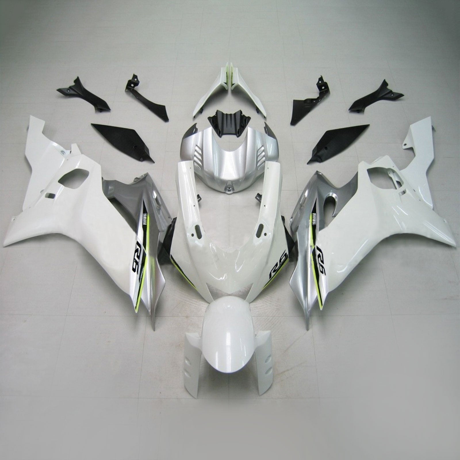 Amotopart Yamaha 2017-2023 YZF 600 R6 White Fairing Kit