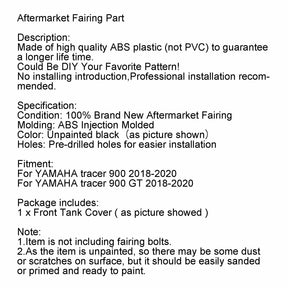 Pannello carenatura coperchio serbatoio anteriore non verniciato per Yamaha Tracer 900/GT 2018-2020