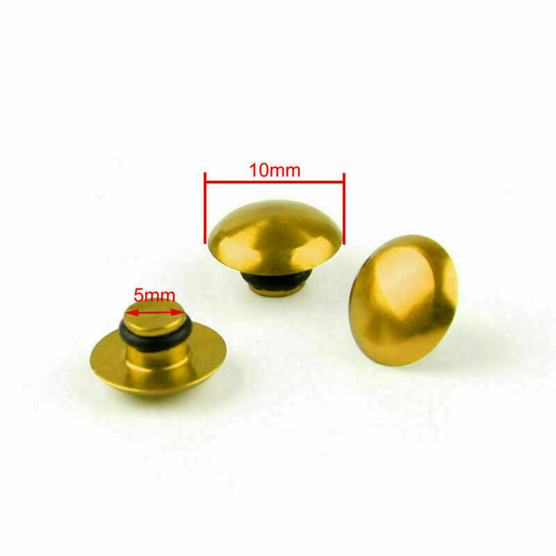 Universal Hex Socket Bolt Tornillo Tuerca Tapa Tapa M6 6MM Motocicleta Oro Genérico