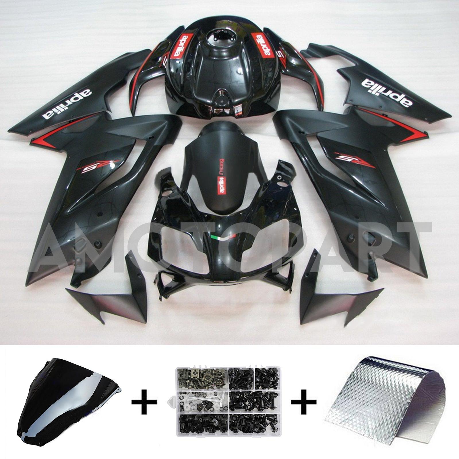 Amotopart Aprilia 2006-2011 RS125 Black Fairing Kit