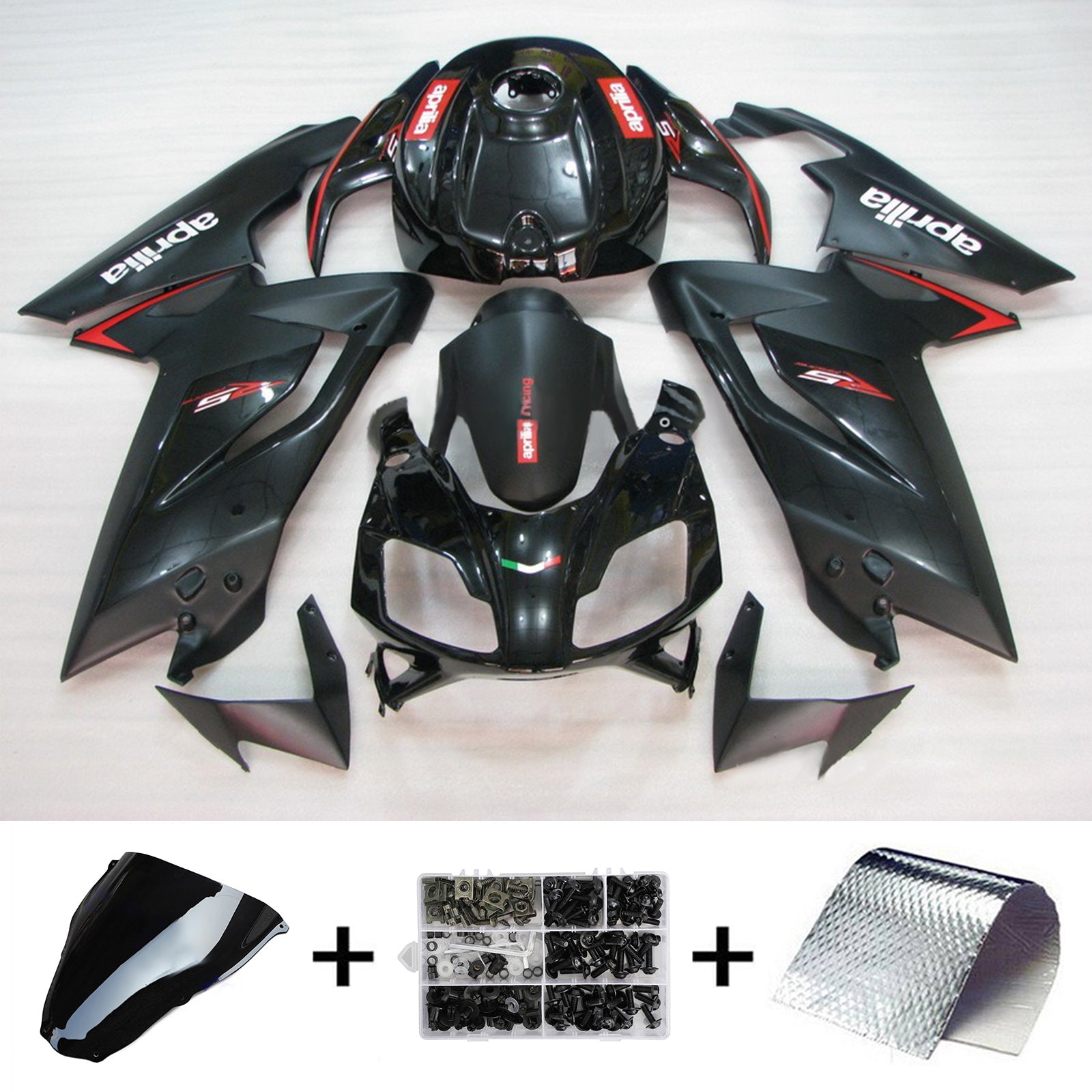 Amotopart Aprilia 2006-2011 RS125 Black Fairing Kit