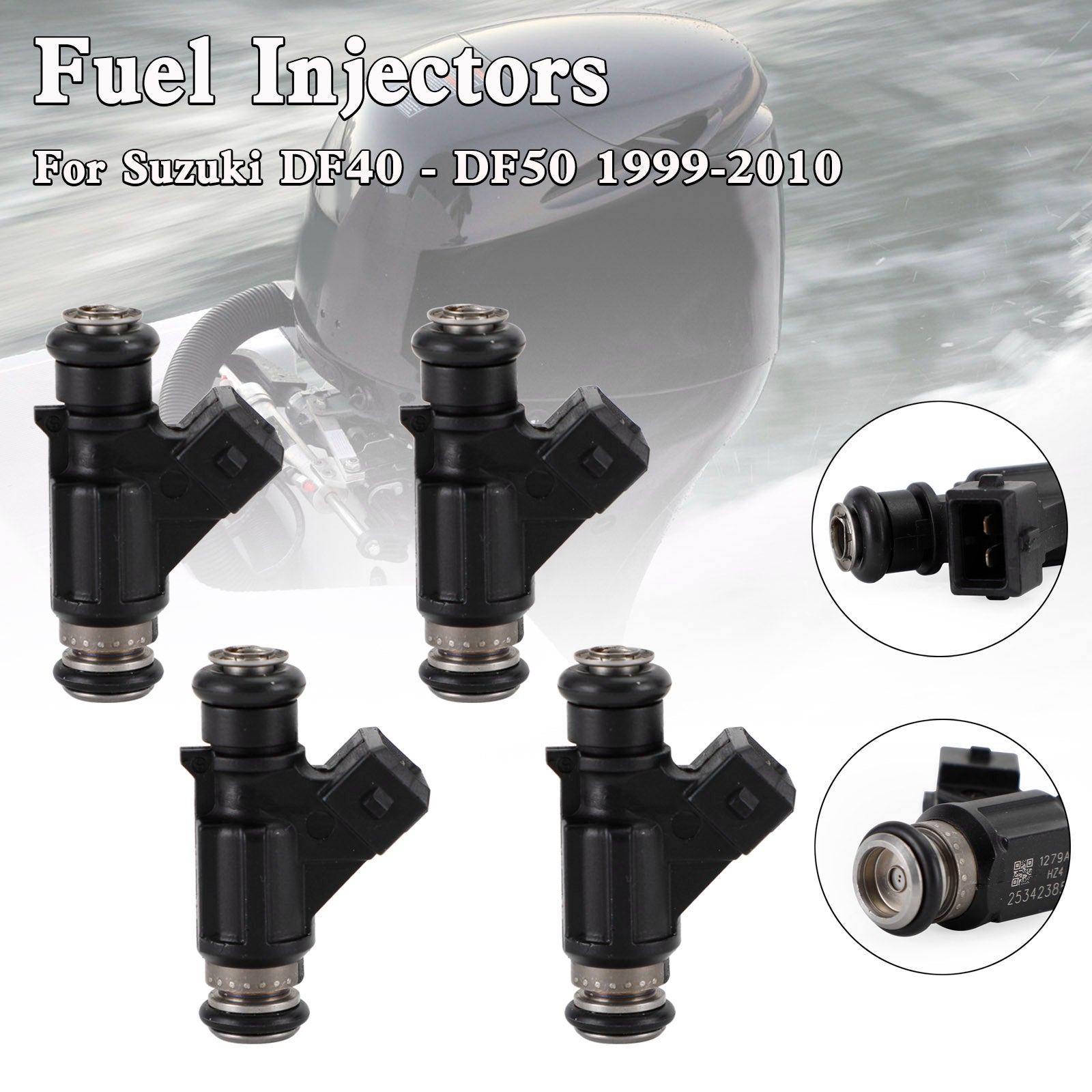 Inyector de combustible 4 Uds 25342385 para Mercury Marine EFI 4 tiempos 30 40 50 60 HP