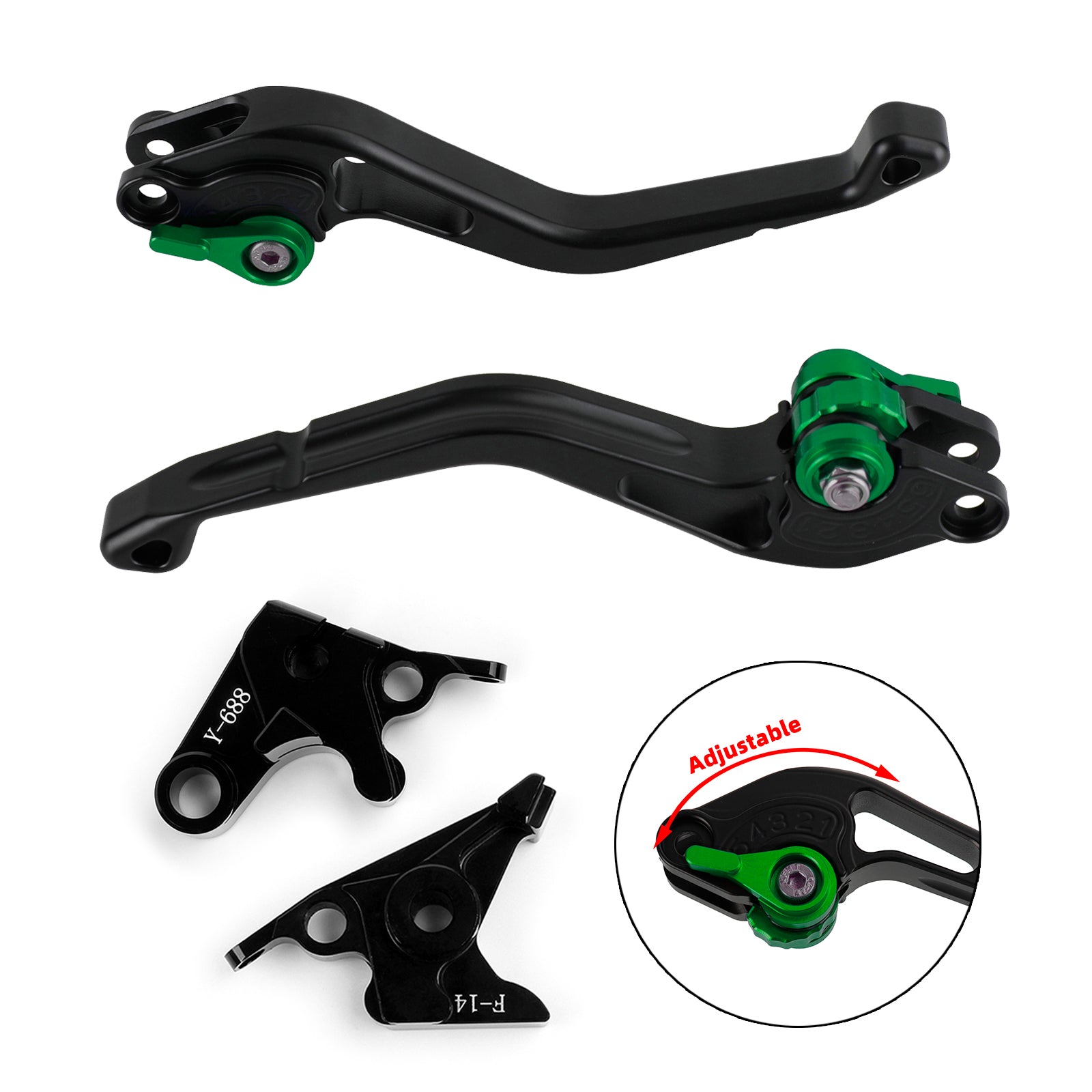 Nouveau levier de frein d'embrayage court adapté pour Yamaha YZF R1 R6 FZ1 FAZER R6S US/CA