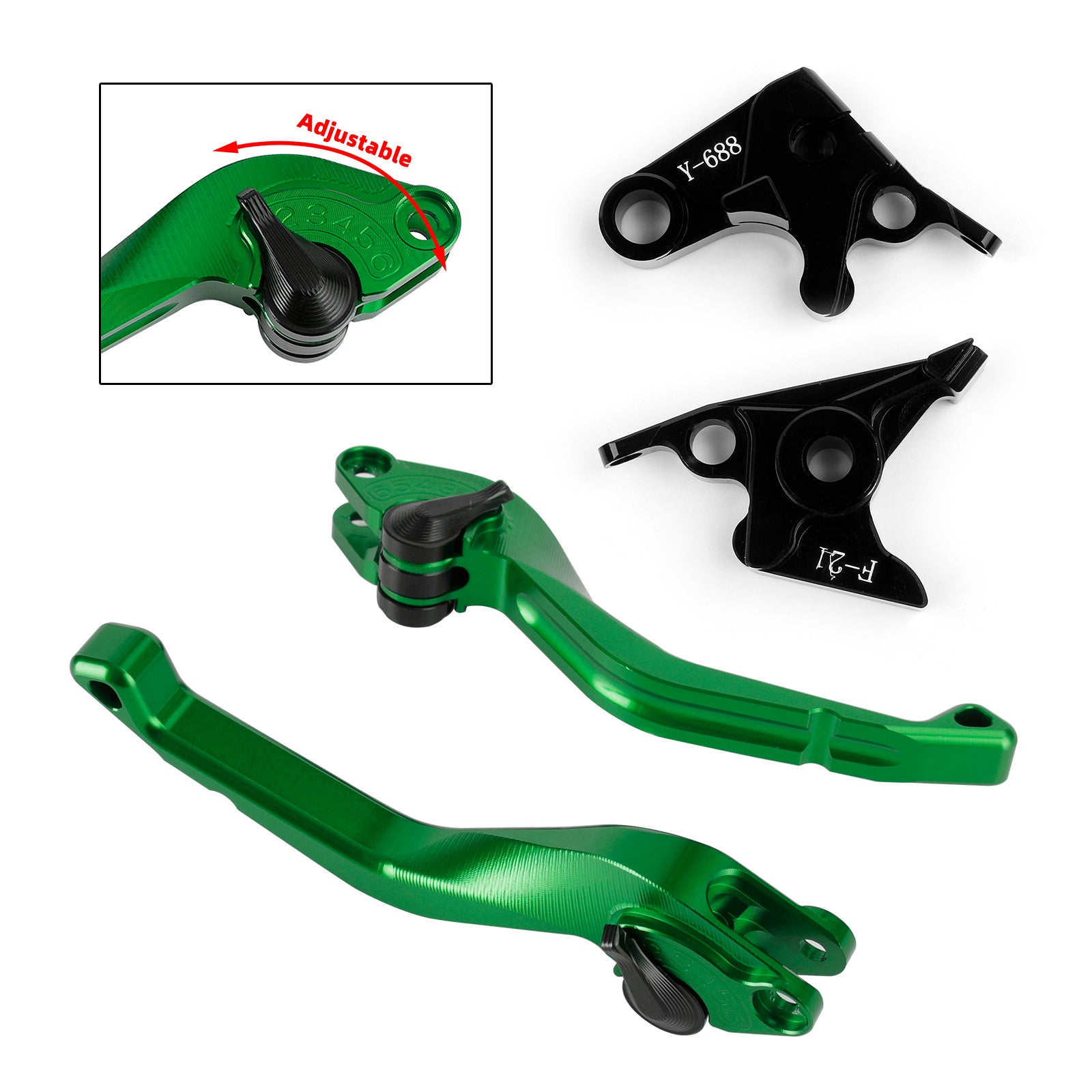 Palanca de freno de embrague corta CNC compatible con Yamaha YZF R1 1999-2001