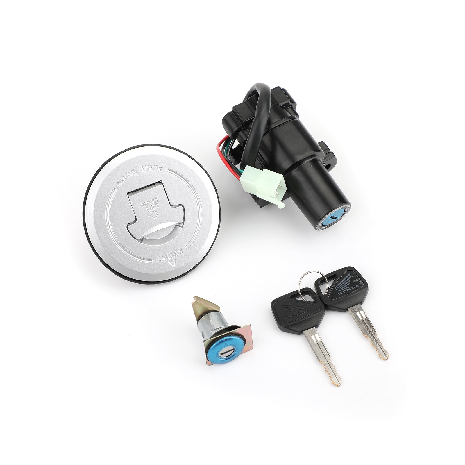 Ignition Switch Fuel Gas Cap Seat Lock Key For Honda Hornet 250 CB FMX650 05-06