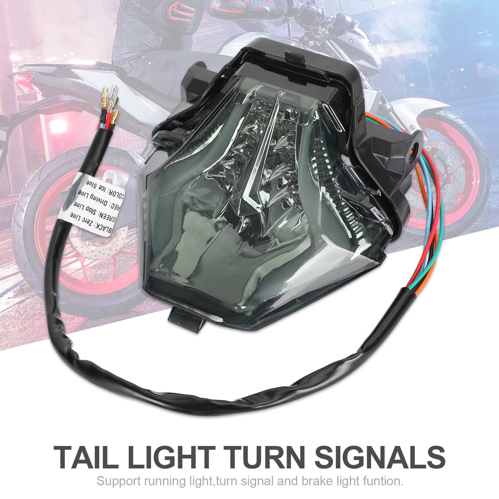 Tail Light Turn Signals Integrated For YAMAHA YZF R25/R3 MT 03/07/25 FZ 07 Generic