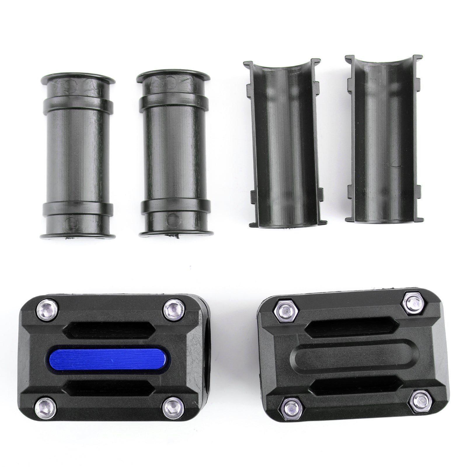 22mm 25mm 28mm 2Pcs Engine Frame Bar Slider Pads Fit For Benelli TRK 502 Blue