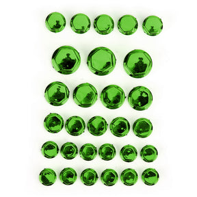 30 Stück Motorrad-Innensechskant-Schraubenabdeckungen aus grünem Kunststoff für Bolzen und Muttern