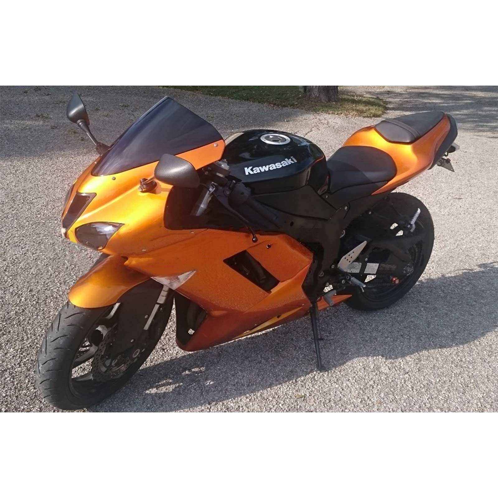 Amotopart Kawasaki 2007-2008 ZX6R 636 Orange With Black Logos Fairing