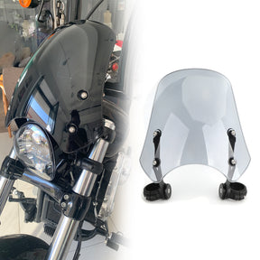 ABS Motorcycle Windscreen Windshield for Harley Dyna Softail Models Gray Generic