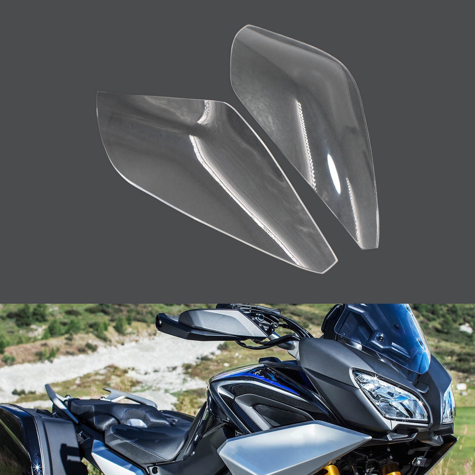 Protection de lentille de phare avant adaptée à Yamaha Mt-09 Fj 09 Tracer 16-18? fumée générique