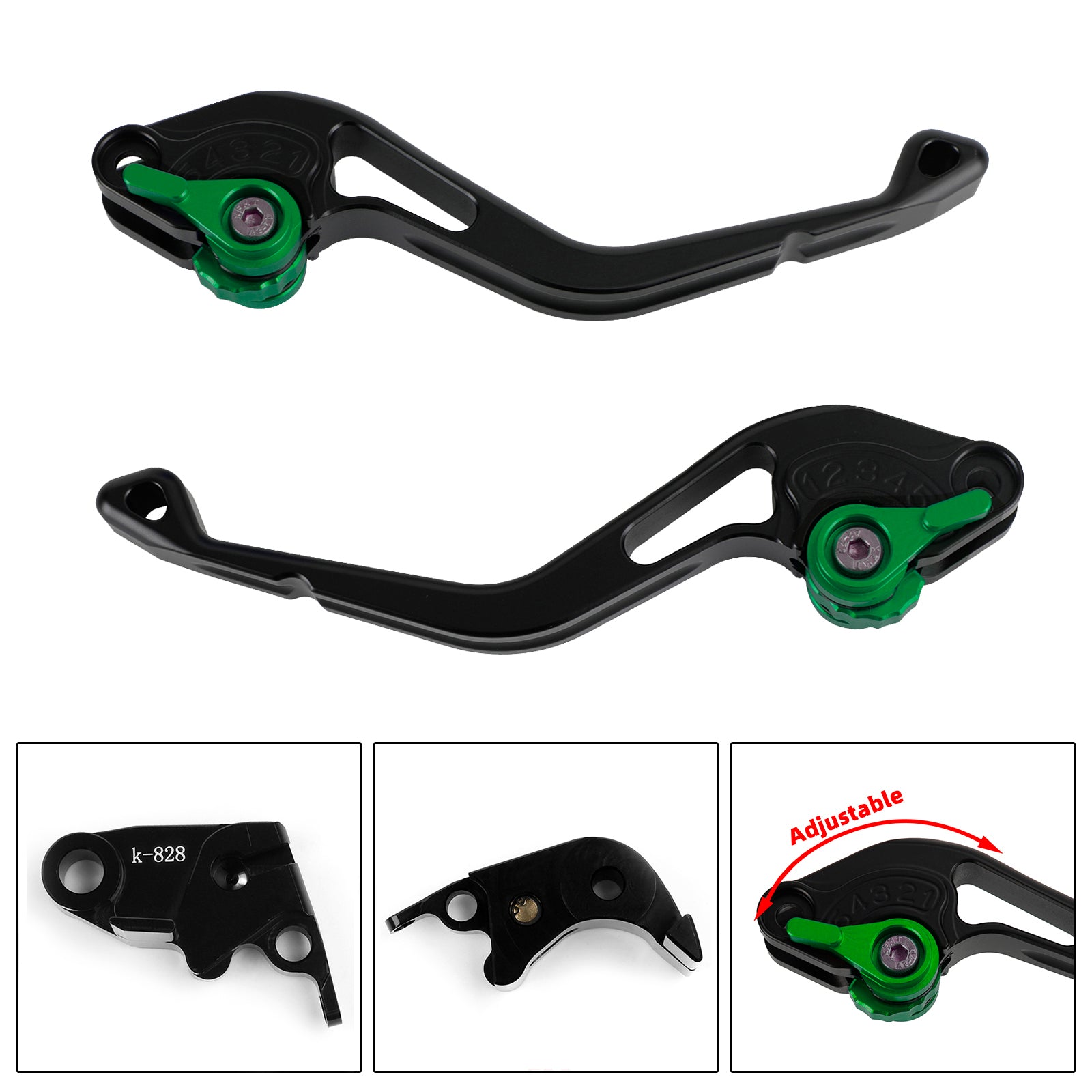 NUEVA palanca de freno de embrague corta para Kawasaki ZX636R / ZX6RR 2005-2006