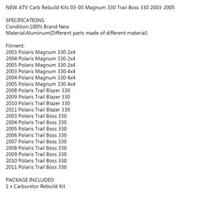 Kit di riparazione ricostruzione carburatore Carb per Polaris Magnum 330 2x4 4x4 2003-2005 2004