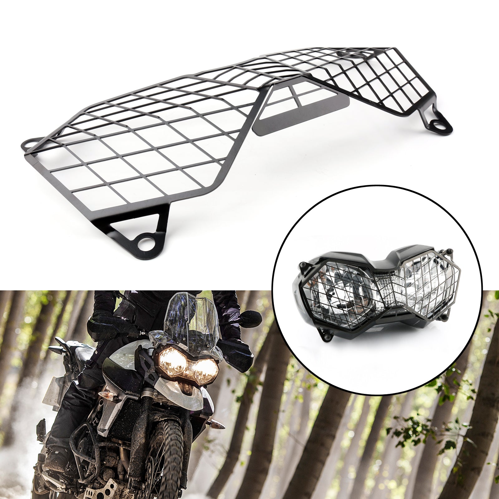 Headlight Guard Protector Grill Cover For EXPLORER 1200 12-17 Tiger 800 10-17