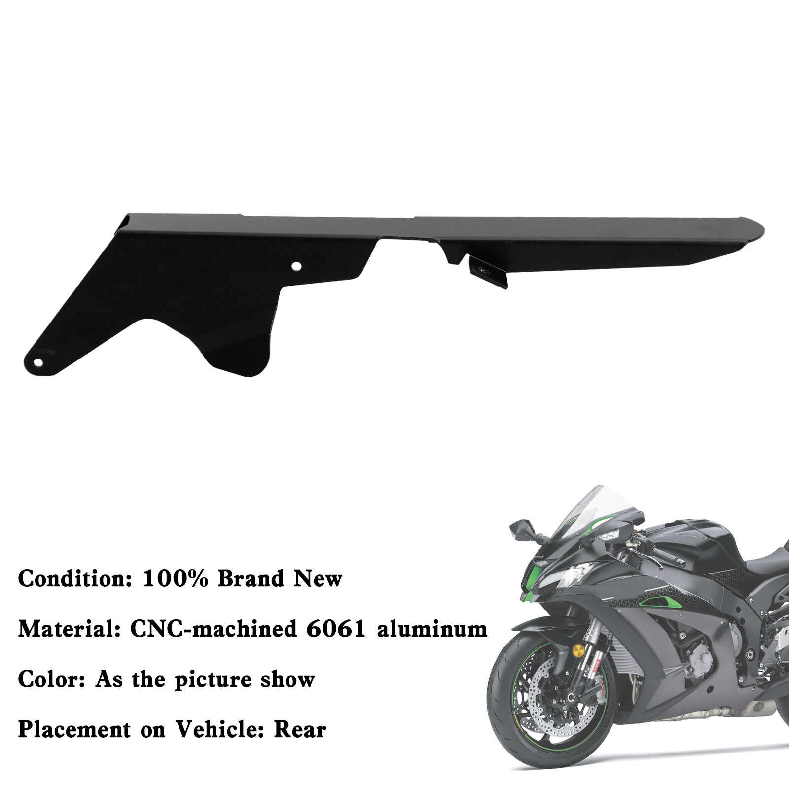 Couvercle de protection de chaîne de pignon pour KAWASAKI ZX-10R 2011 – 2018