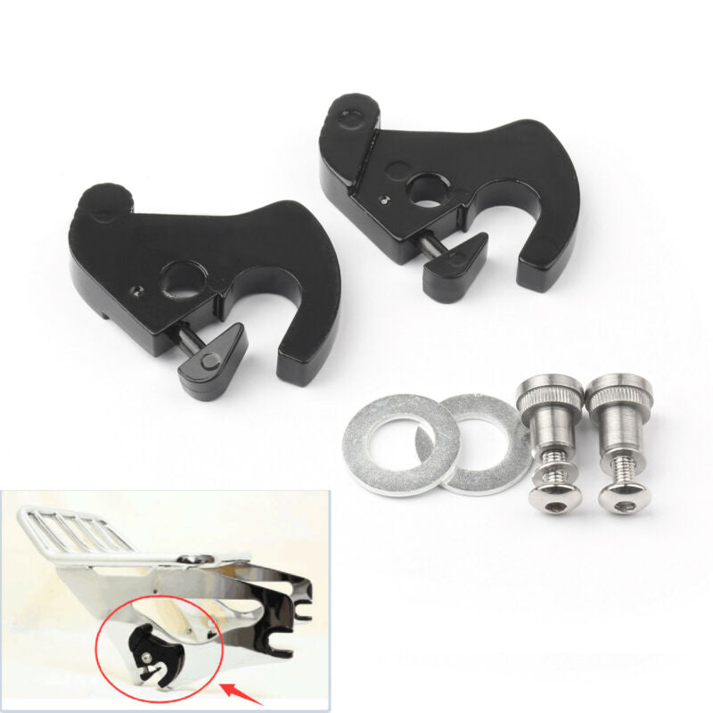 Rotary latch Latches Kit with Lock Fit For Harley Sportster Softail Touring Black