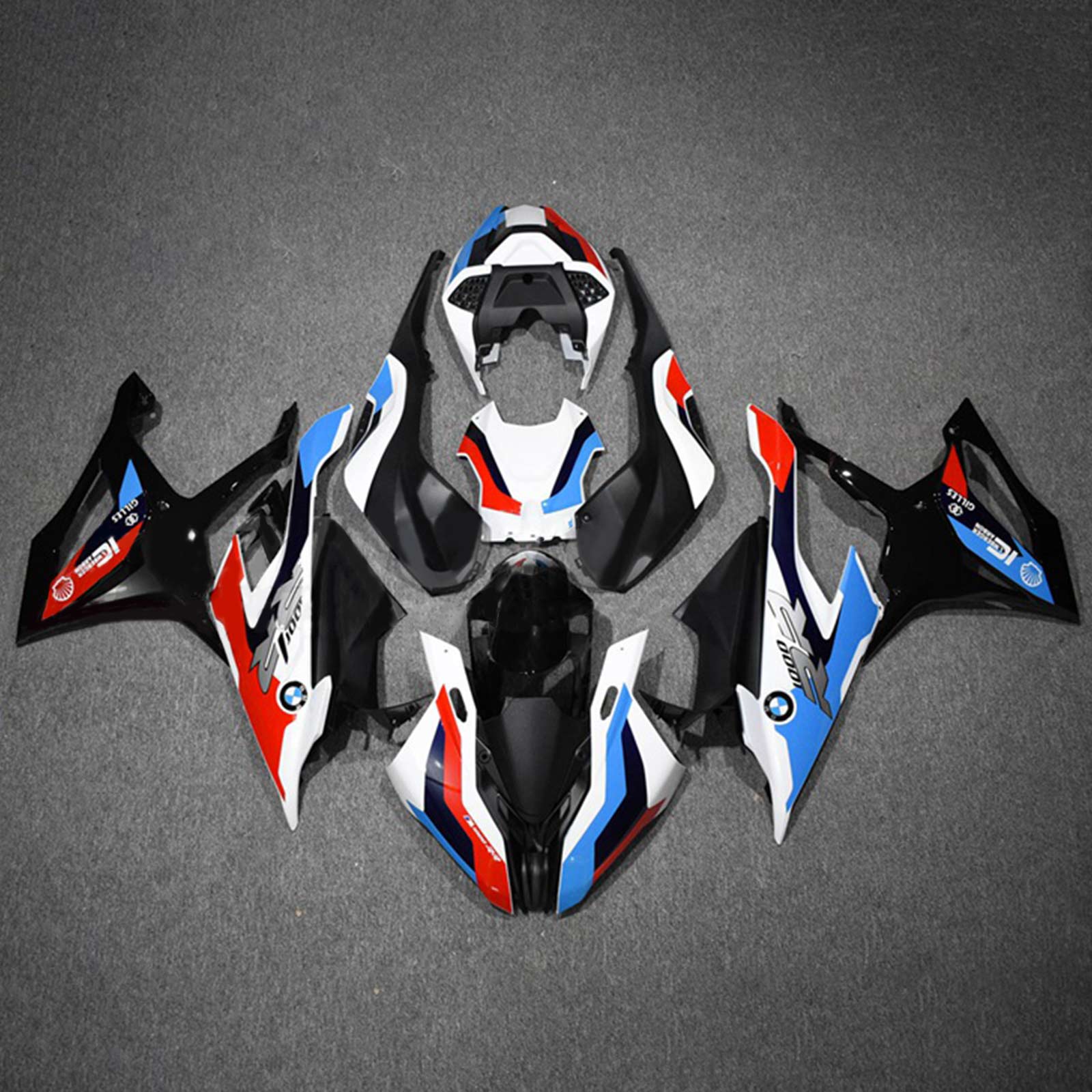 Amotopart 2019-2022 BMW S1000RR/M1000RR ブラック レッド ブルー ホワイト レーシング フェアリングキット