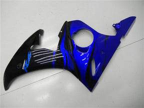 Amotopart 2005 Yamaha YZF R6 Fairing Blue Black Kit