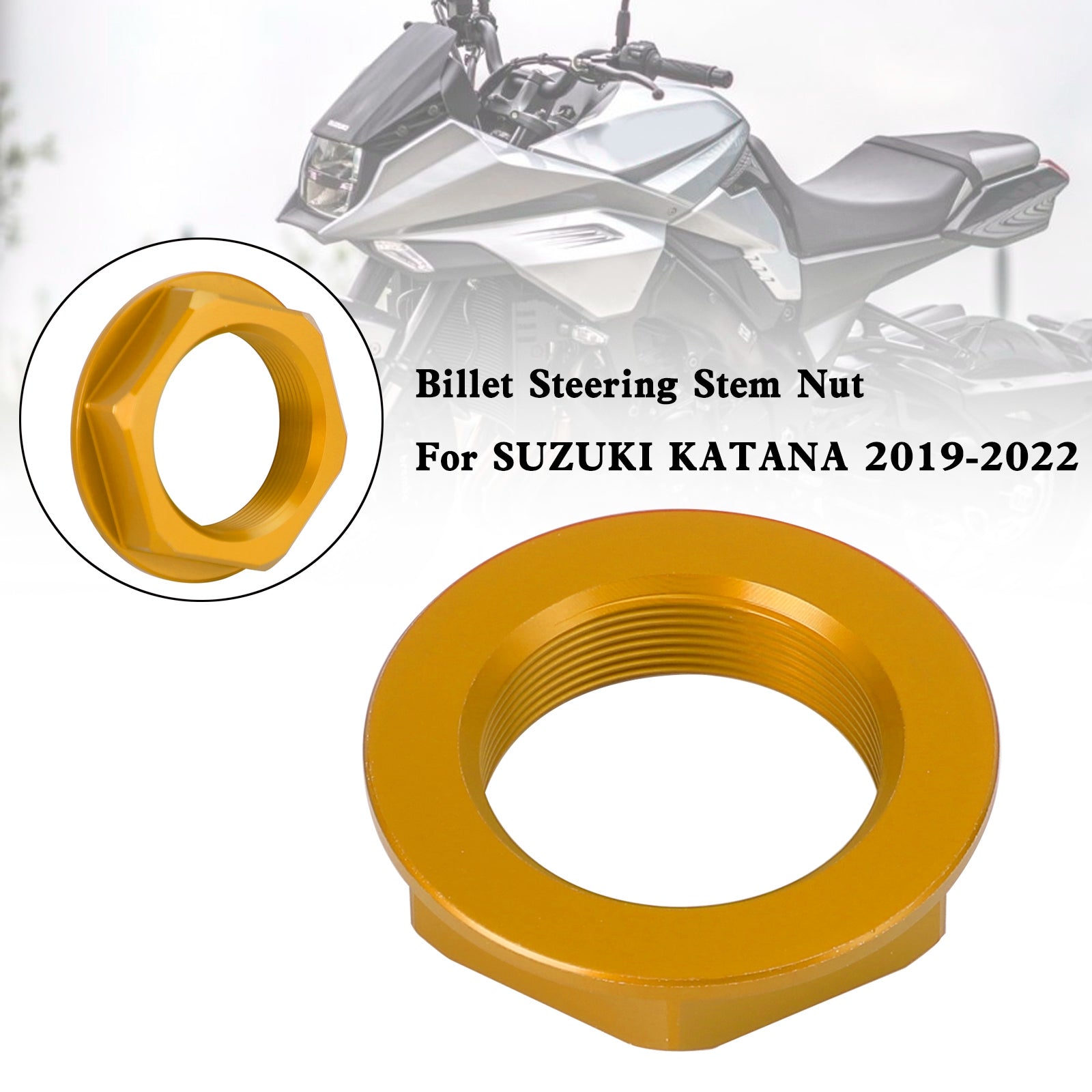 Tuerca del vástago de dirección Billet para SUZUKI GSXR 600/750 YZF-R1 ZX6R S1000RR