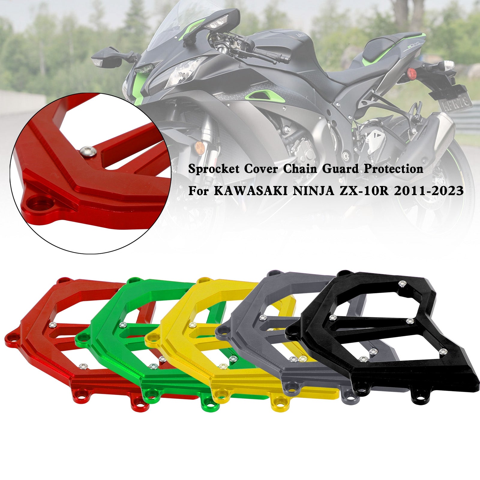 Front Sprocket Cover Chain Guard For KAWASAKI Ninja ZX-10R ZX10R 2011-2023