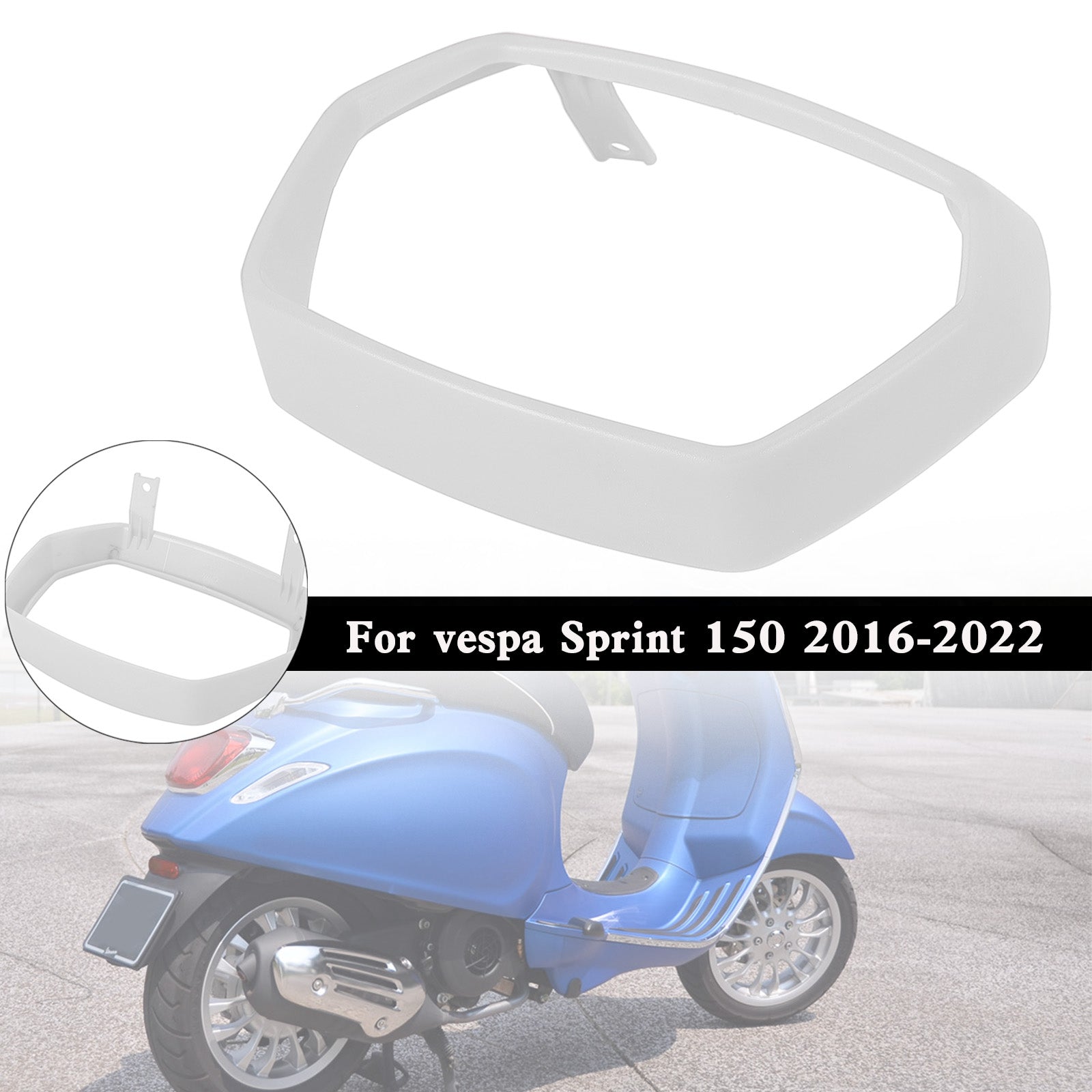 Couvercle de protection de capuchon de jante de garniture de lunette de phare pour vespa Sprint 150 2016 – 2022