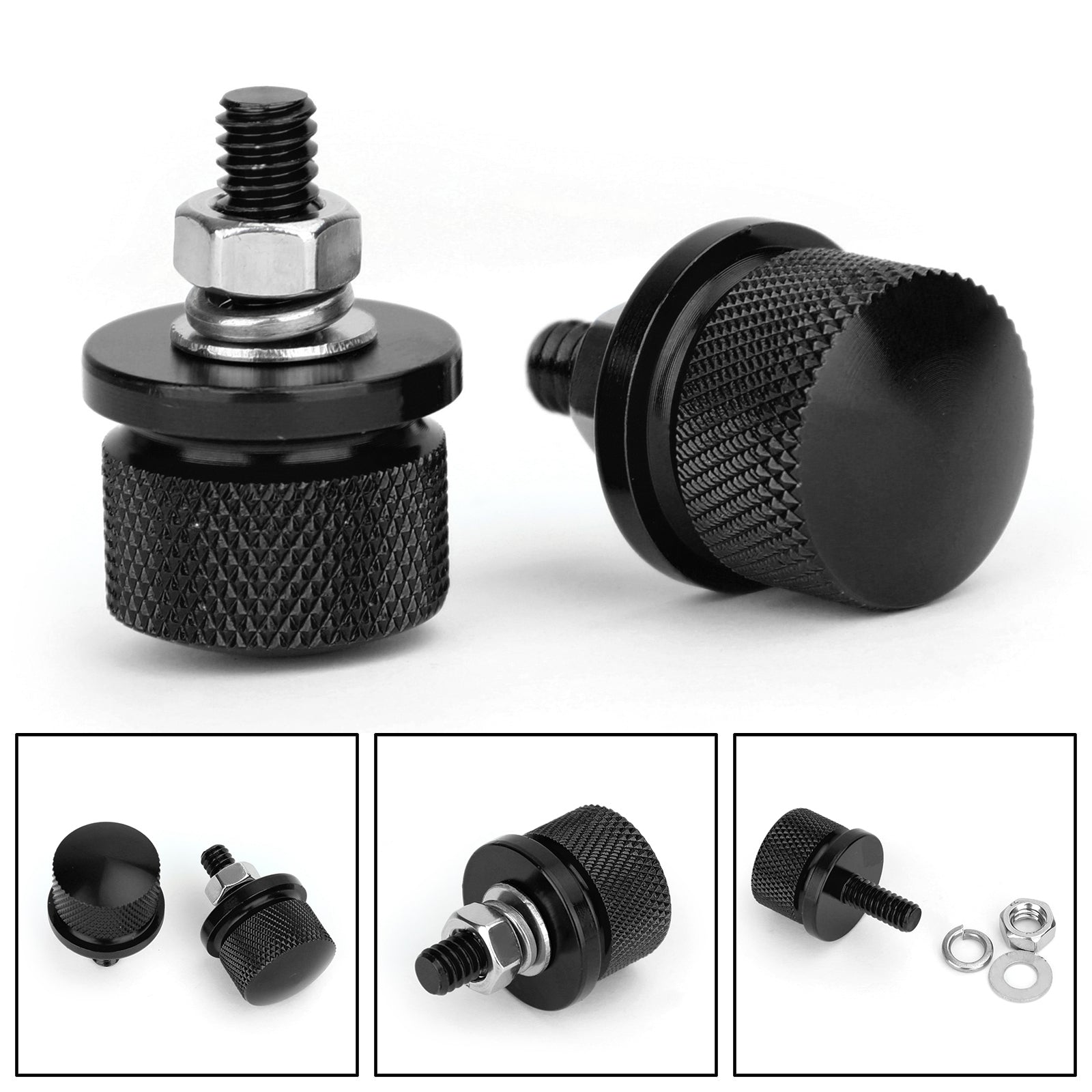 Billet Aluminum Knurled Seat Bolt fit for Harley Softail Dyna Sportster Touring