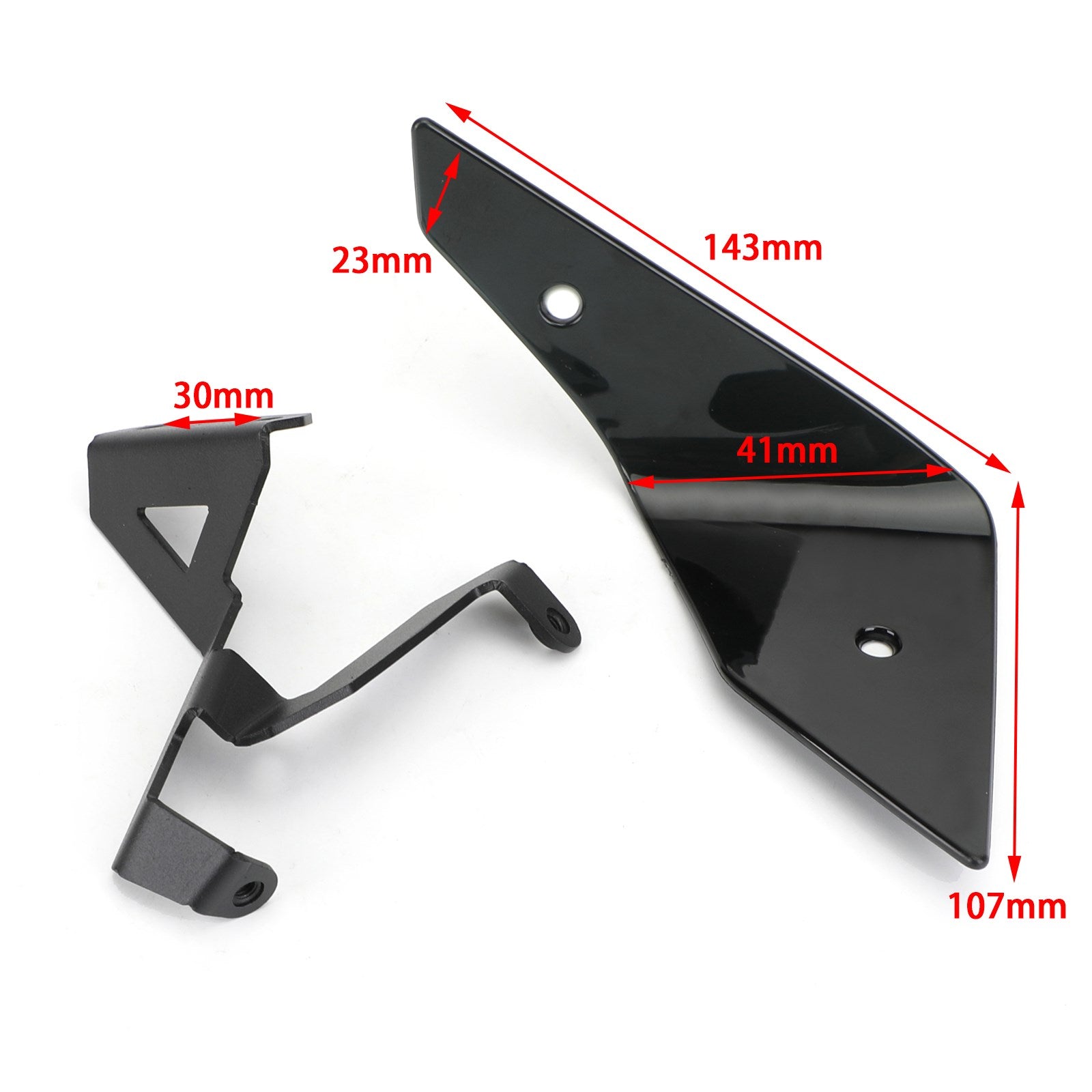 Top Side Wing Windshield Air Deflector For Honda Crf1100L 20+ Made Of Plastic Generic