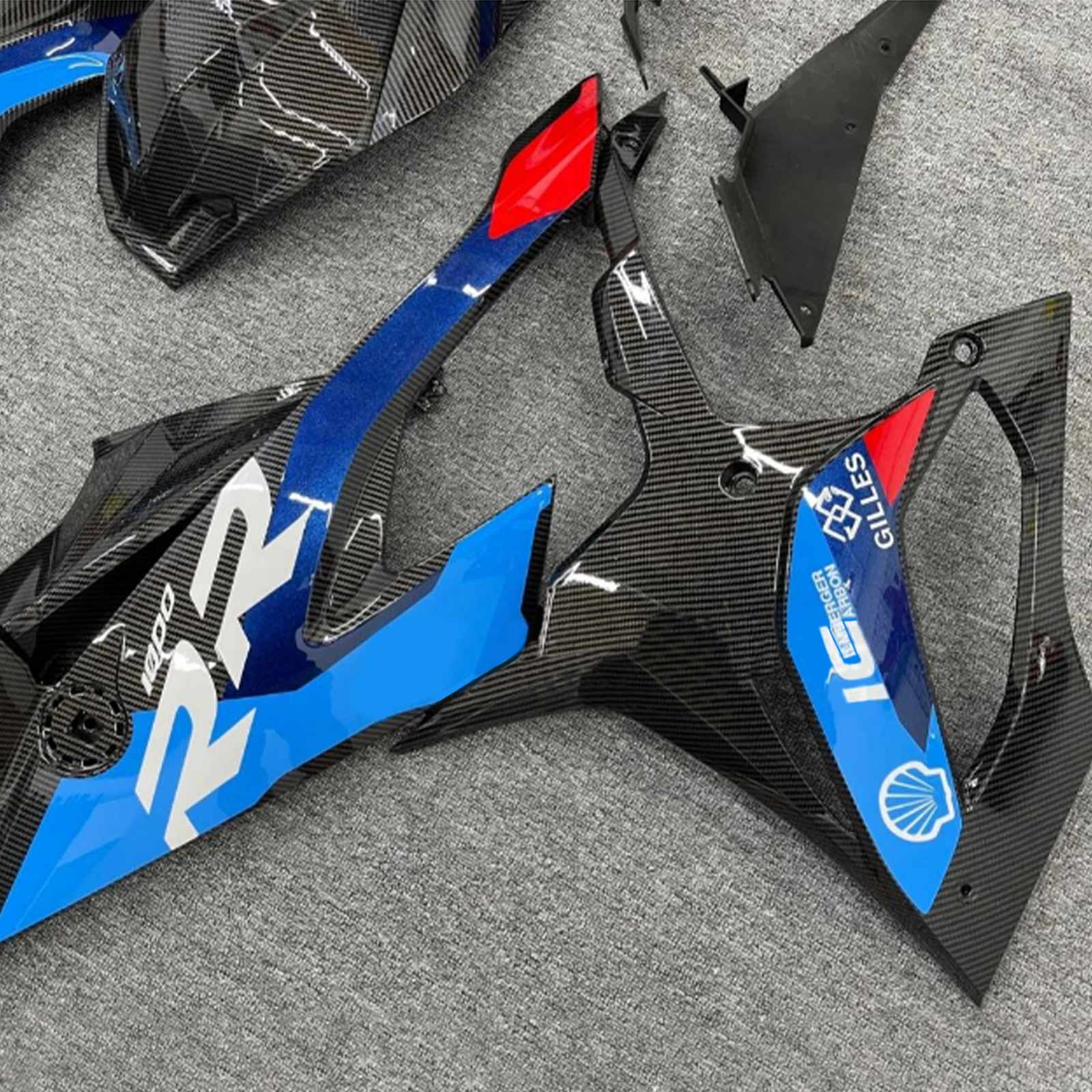 Amotopart BMW 2019-2022 S1000RR/M1000RR Black Blue Red Fairing Kit