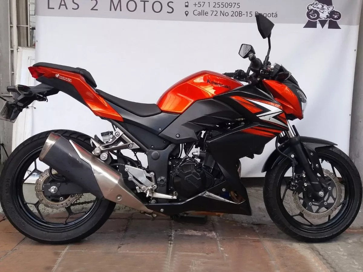 Amotopart Kawasaki 2015–2016 Z250/Z300 Orange-rotes Verkleidungsset