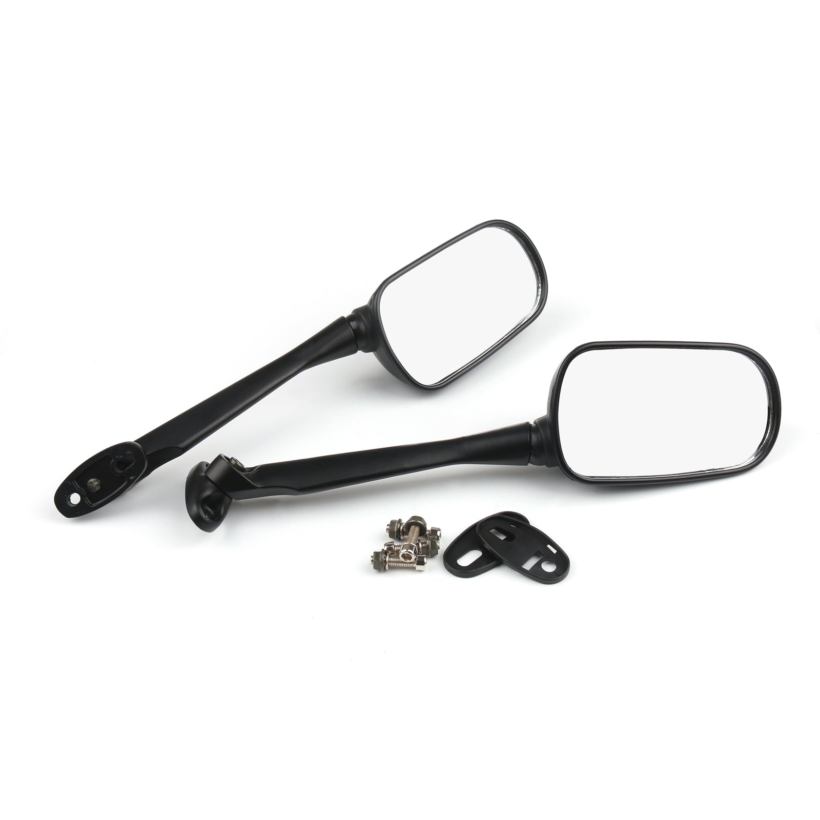 Pair Black Motorcycle Rearview Side Mirrors For Honda CBR250 11-12 CB1300S 03-12 Generic