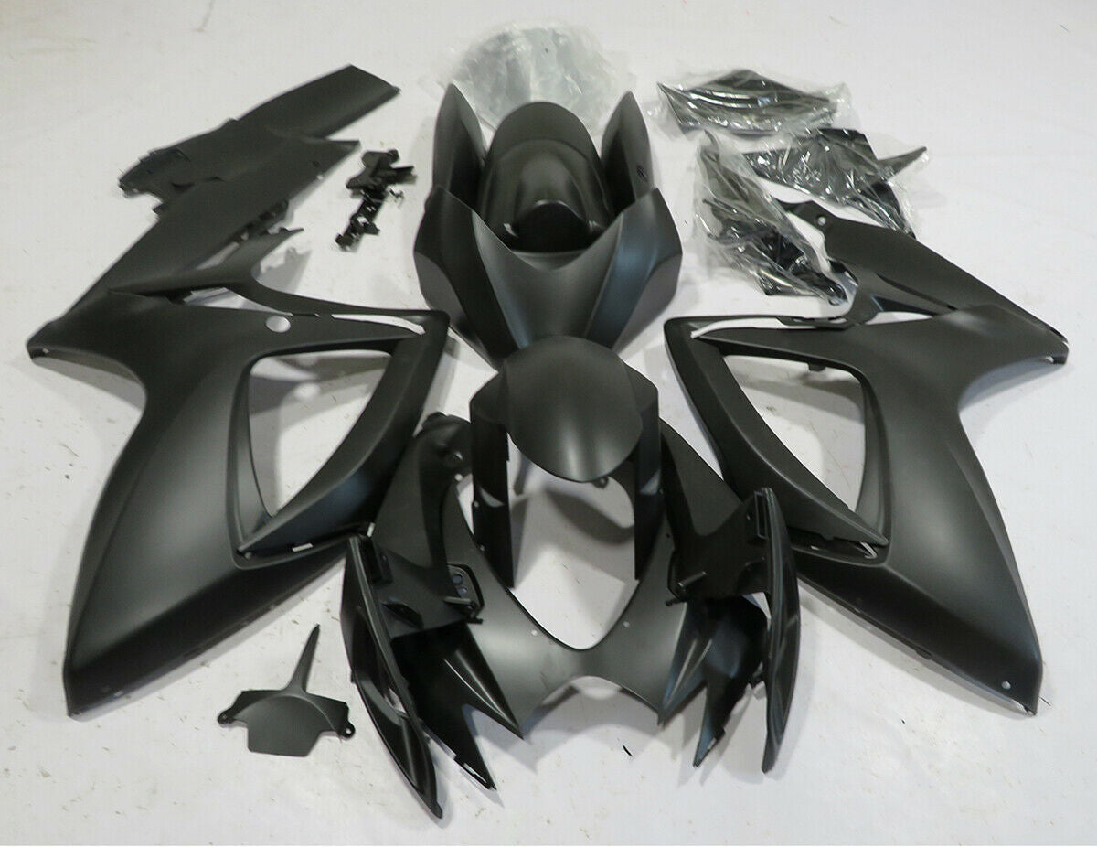 Amotopart 2006-2007 Suzuki GSXR 600/750 Fairing Matt Black Kit