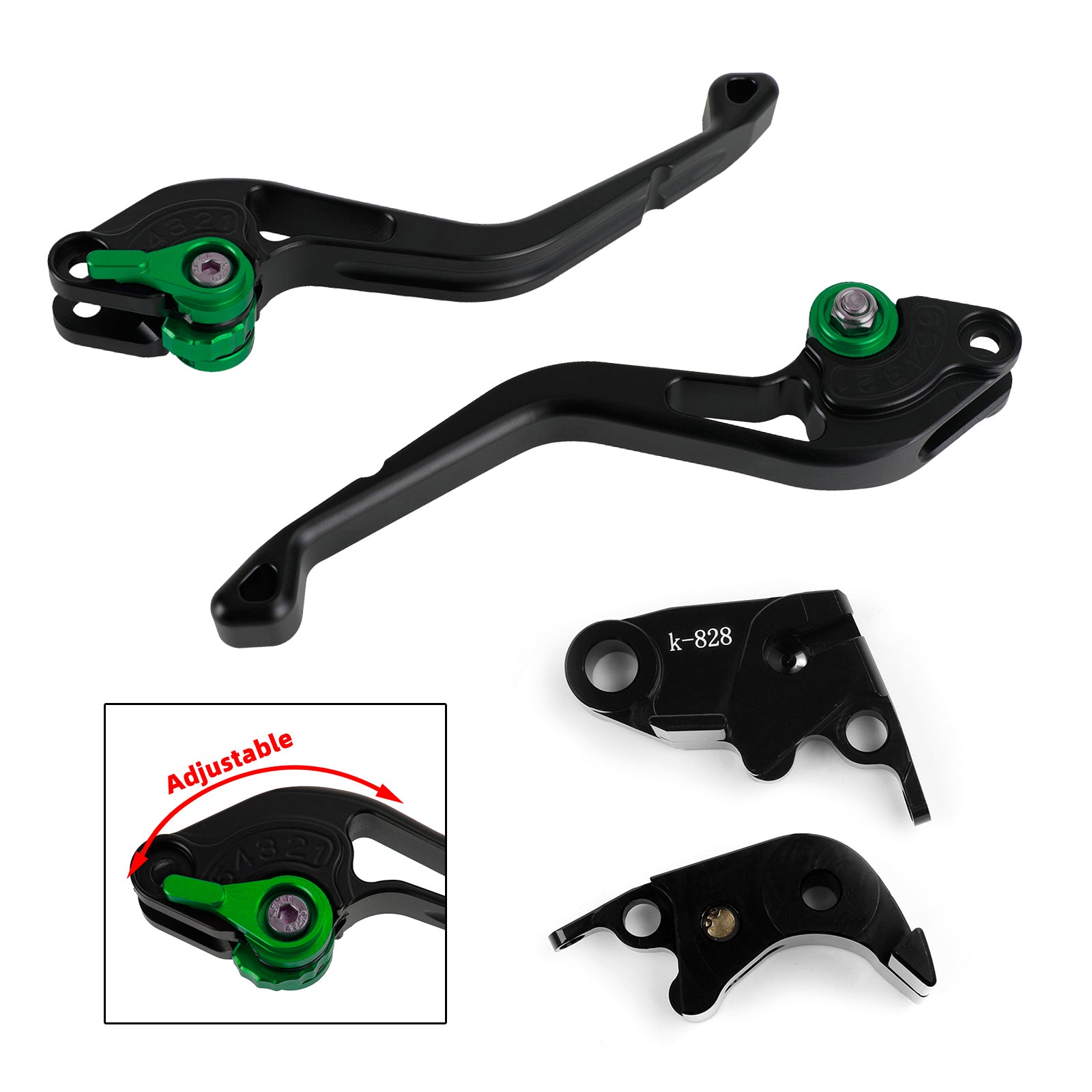 NEUER kurzer Kupplungsbremshebel passend für Kawasaki ZX636R / ZX6RR 2005-2006