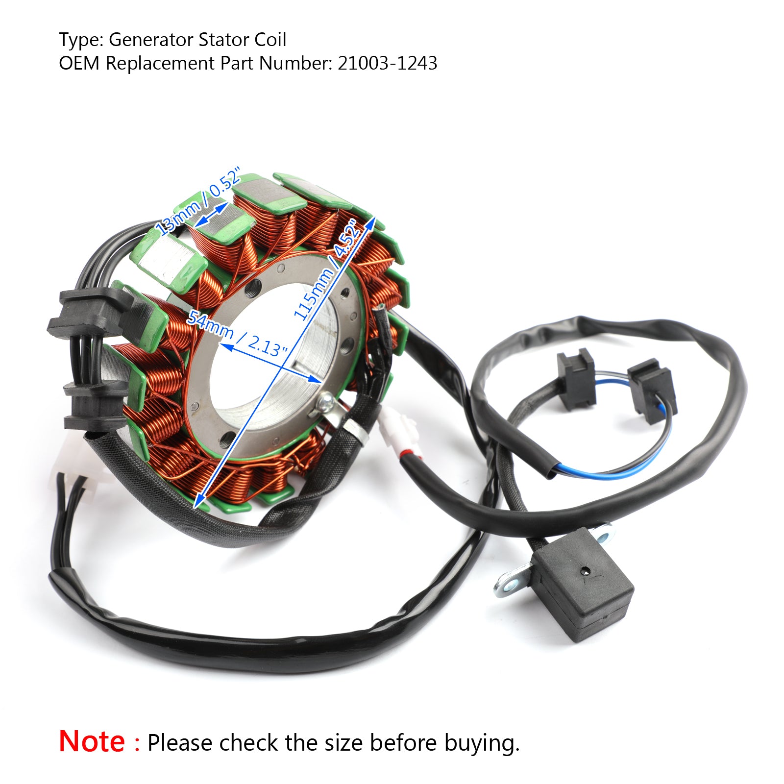 Bobine de Stator de générateur magnétique pour Kawasaki KLF400 Bayou 400 Euro 4WD 1993 – 1999 via fedex