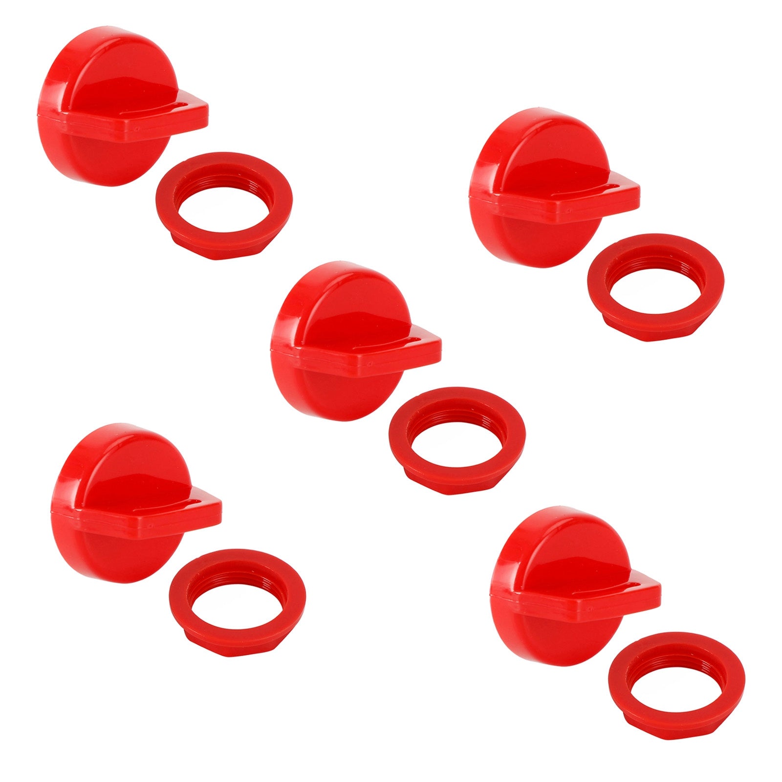 5pcs Key Switch Cover Red For Polaris Ranger 400 500 570 800 900 1000 5433534 Generic