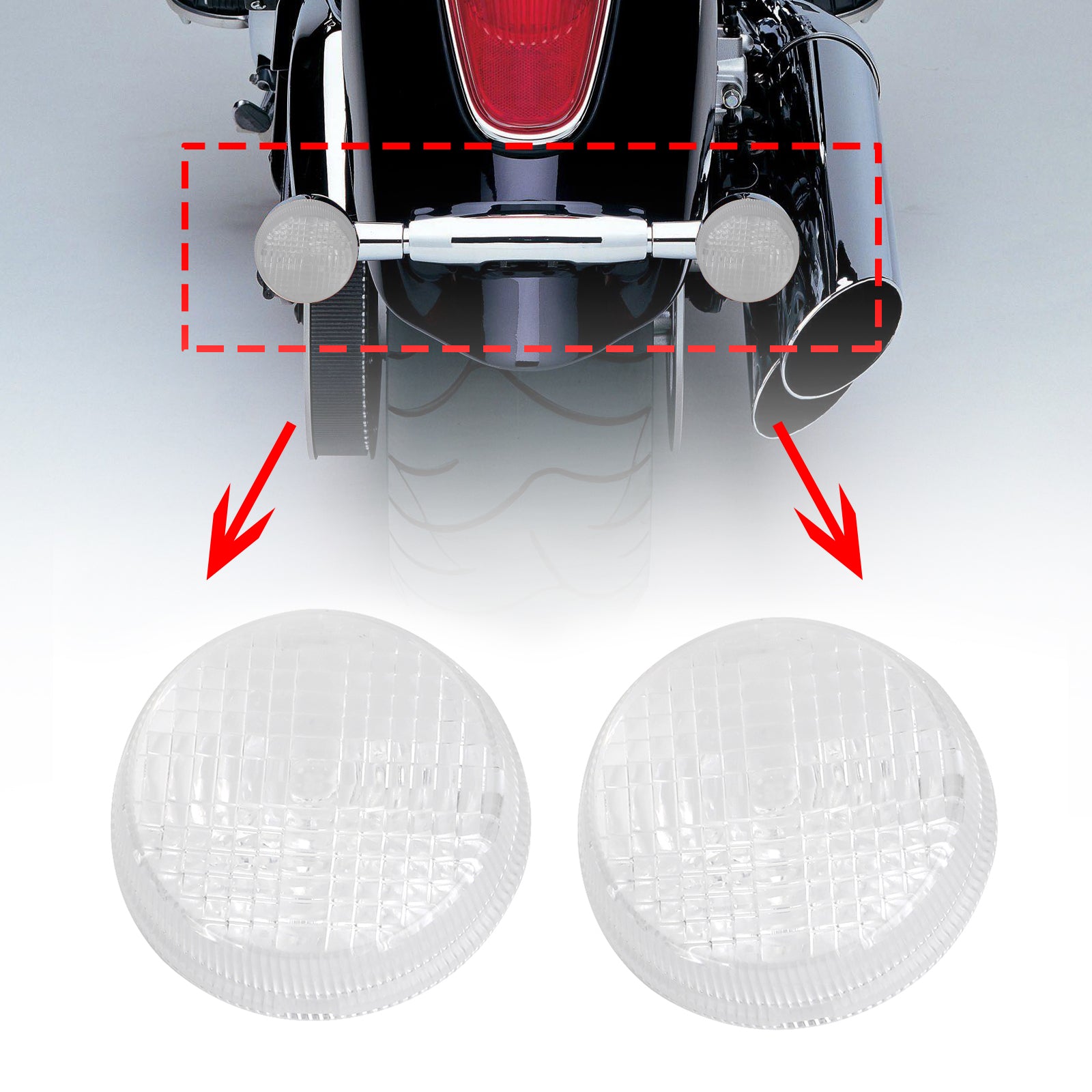 Cubierta de lentes de luz de señal de giro para Honda Shadow Spirit VT750 Vulcan VN genérico