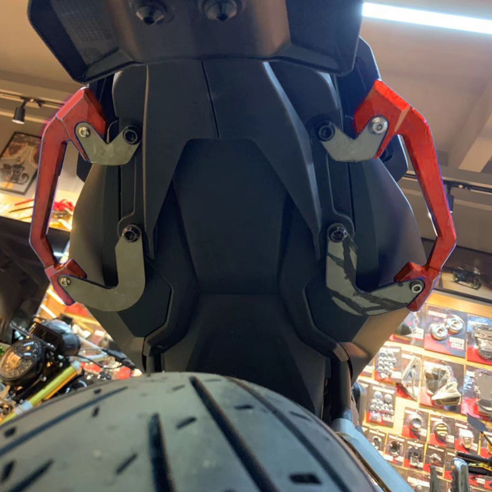 Motorcycle Rear Passenger Armrest Hand Holder For Honda CB650R 19-20 Red Generic
